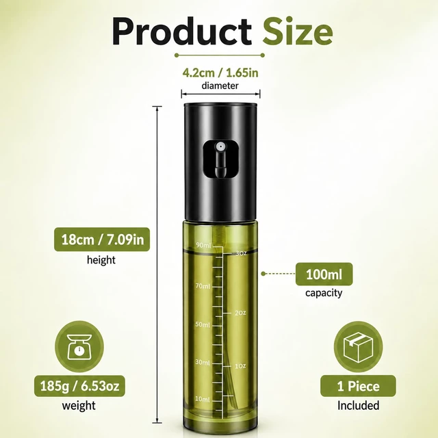 Alt view image 3 of 6 - Oil Sprayer For Cooking,Olive Oil Spray Bottle Mister Refillable