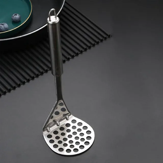 Alt view image 2 of 2 - Potato Masher - Stainless Steel Mashed Potatoes Masher for Avocado, Potatoes, Beans, Meat, Vegetables,Heavy Duty Mashing Kitchen Tool Integrated Design (Whole stainless steel small)