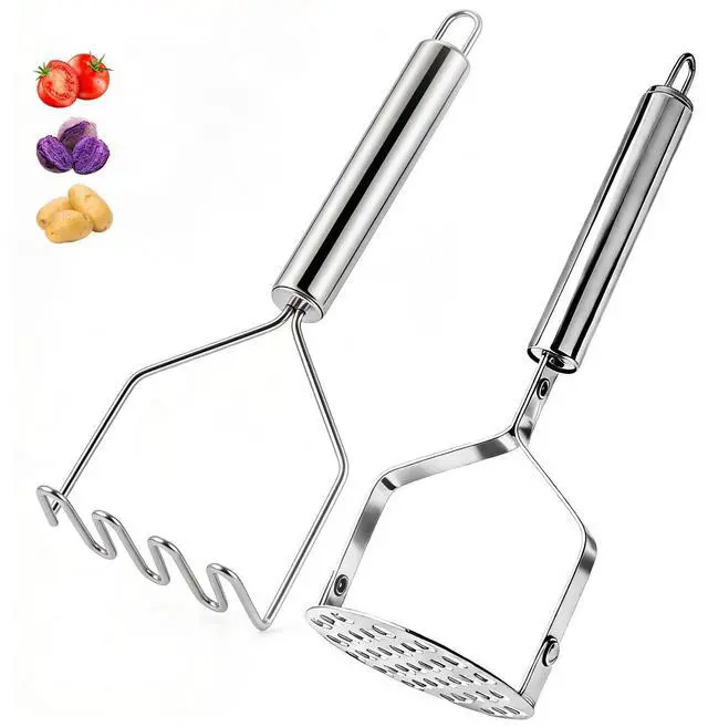 Main image of 2PCS Potato Masher Set, Stainless Steel Smasher Kitchen Tools