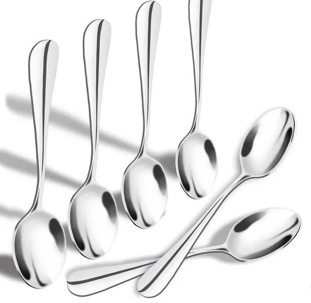Main image of Demitasse Espresso Spoons, Mini Coffee Spoon, 4.9 Inch Stainless Steel Small Spoons for Dessert, Tea,Set of 6