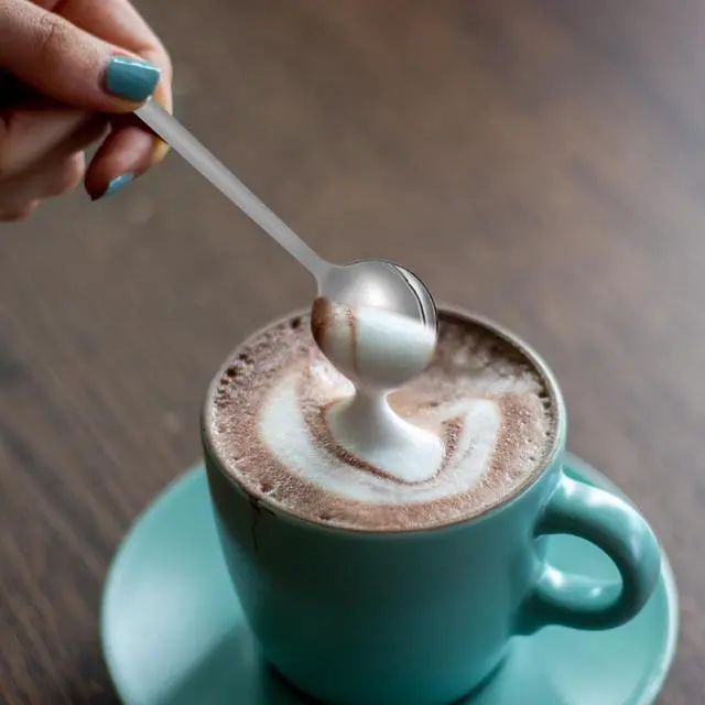 Alt view image 5 of 7 - 6 Pack Coffee Spoons, Stainless Steel Dessert Spoons, Small Tea Spoon, Long Handle Spoon for Ice Cream, Latte, Hot Chocolate, and Cake (Silver, 6 inch)