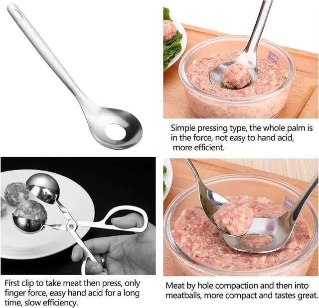 Alt view image 7 of 7 - 2Pcs Cactus Peeler Spoon, Stainless Steel Rice Meat Dumplings Spoon Squeezing Meatball Artifact Kitchen Tools, Steel Peeler, Easy, Peelers and Slicers Kitchen Utensils and Gadgets