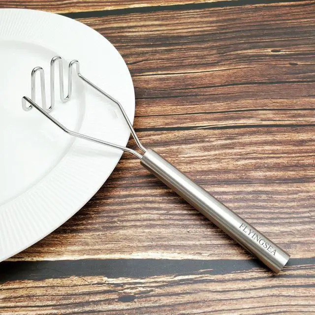 Alt view image 4 of 7 - Potato Masher,Vegetable Masher,Small Masher,Professional 18-8 Stainless Steel Potato Masher.Cooking And Kitchen Tools.Ergonomic,Perfect for Mashed Potatoes,Vegetables,Beans,Dishwasher Safe
