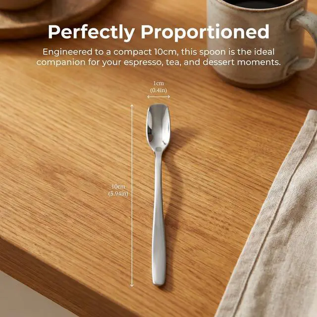 Alt view image 2 of 7 - Espresso Spoons Set of 6 | 3.94" Small Stainless Steel Coffee Spoons