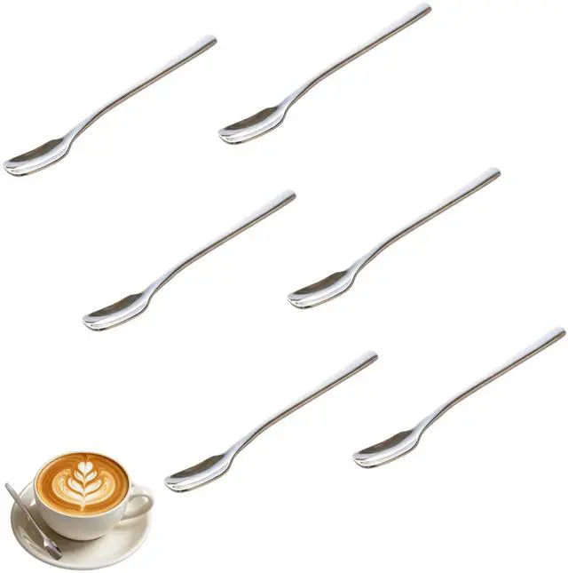 Main image of Espresso Spoons Set of 6 | 3.94" Small Stainless Steel Coffee Spoons