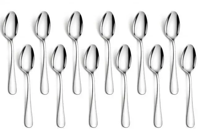 Main image of Demitasse Espresso Spoons 12 Pieces 5", Berglander Stainless Steel Mini Coffee Spoons Set, Metal Small Spoons for Dessert, Ice Cream, Tea, Home Kitchen, Restaurant, Party, Dishwasher Safe
