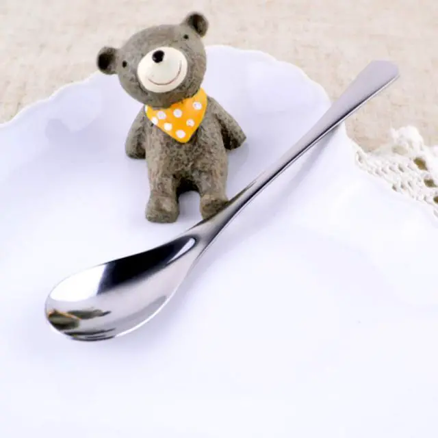 Main image of 4.9in 4-Piece Tea Spoons Set Stainless Steel Coffee Appetizer Dessert Spoon Serving Spoon Teaspoon Silver Flatware Set of 4