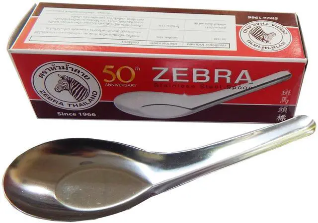 Alt view image 3 of 7 - Thai Chinese Asian Stainless Steel Rice Soup Spoon (12 Pack), Silver