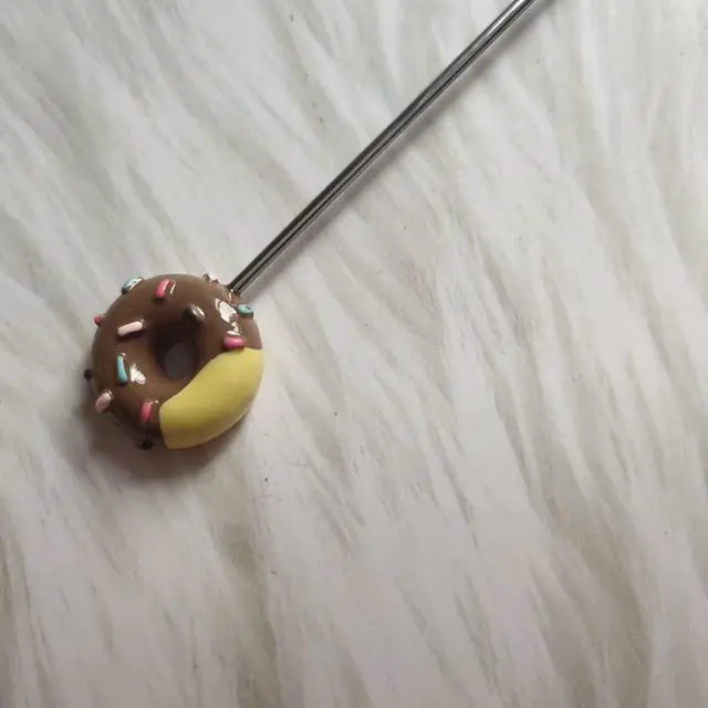 Alt view image 3 of 7 - Stainless Steel Stirring Spoons, Cute Doughnut Coffee Spoon for Ice Cream Tea Sugar, Mini Donut Dessert Stirrers Mixing Teaspoons for Tableware Kitchen Tools (4 Pack)