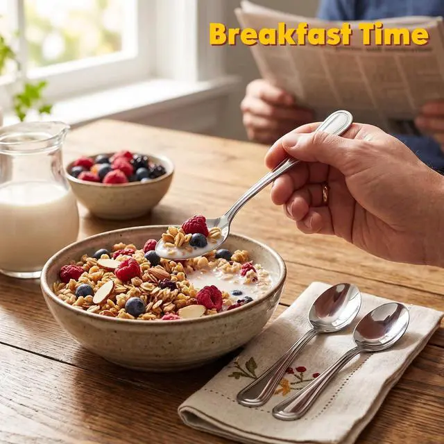 Alt view image 6 of 7 - Teaspoon Set of 6, Stainless Steel 6.1 Inch Coffee Spoons with Elegant Line Handle for Home, Cafe, Restaurant, Dessert, Ice Cream, Dishwasher Safe