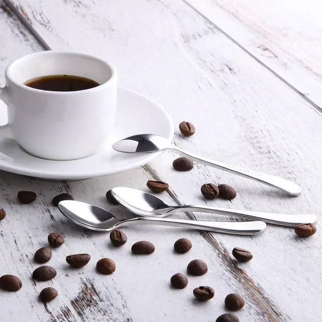 Alt view image 6 of 6 - Demitasse Espresso Spoons,12-piece Mini Coffee Tiny Stainless Steel Spoons Bistro Small Spoons for Dessert, Tea, Appetizer(4.7Inch)