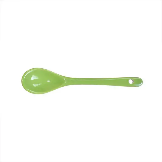 Alt view image 3 of 7 - 8 Color Porcelain Egg Spoons Ceramic Spoons 5 inch Coffee Dessert Yogurt Tea Milky Tea