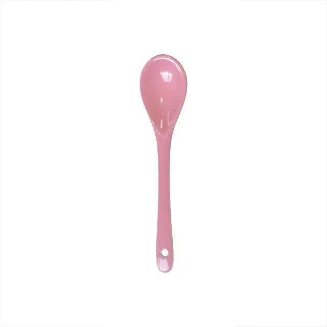 Alt view image 5 of 7 - 8 Color Porcelain Egg Spoons Ceramic Spoons 5 inch Coffee Dessert Yogurt Tea Milky Tea