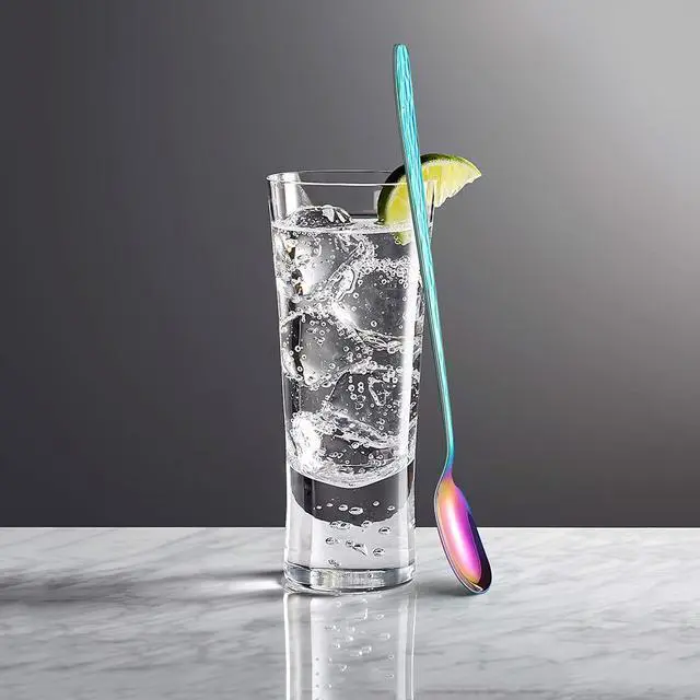 Alt view image 5 of 7 - 9.1-Inch Long Handle Iced Tea Spoon Ice Cream Spoon Stiring Spoon