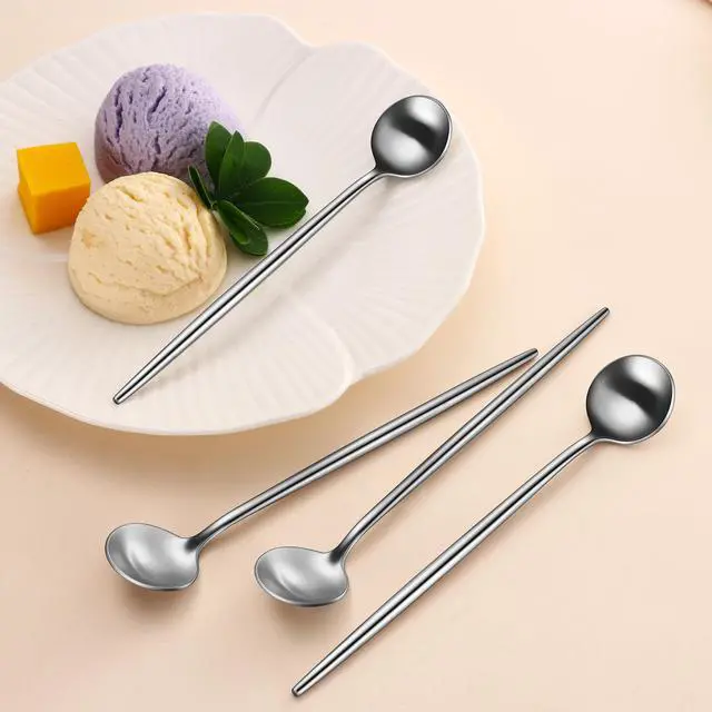Alt view image 7 of 7 - 6.7 Inches Coffee Spoons Set,4 Pieces Stainless Steel 18/10 Iced Tea Spoon,Long Handle Coffee Stirring Spoons,Durable Teaspoons,Dishwasher Safe Tea Spoon For Dessert