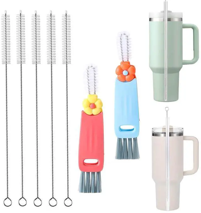 Main image of Straw Cleaner Brush Extra Long 13 inch for Stanley Yeti Tumbler Cup Straw Cleaner Brush Kit and 3 in 1 Cup Lid Cleaning Brush Multifunctional Water Bottle Brushes for Cleaning