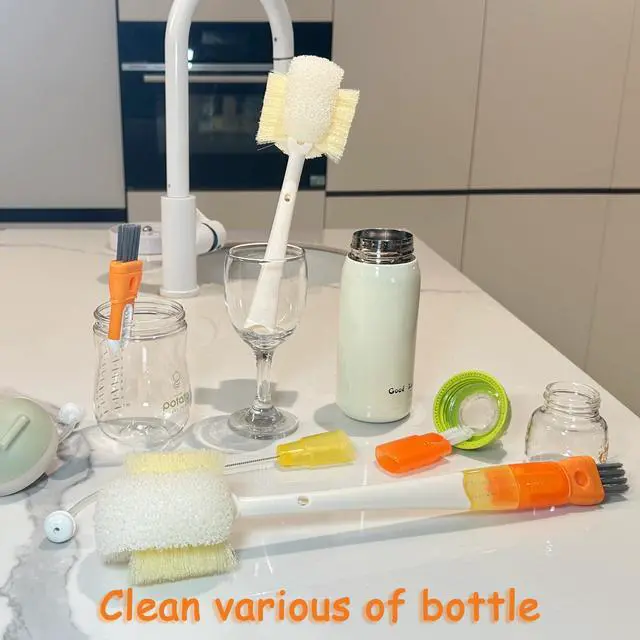 Alt view image 5 of 5 - 2 Pcs Water Bottle Brush Cleaner Set, 5 in one Bottle Cleaning Brush