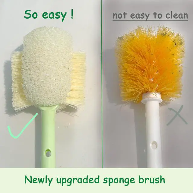 Alt view image 4 of 5 - 2 Pcs Water Bottle Brush Cleaner Set, 5 in one Bottle Cleaning Brush