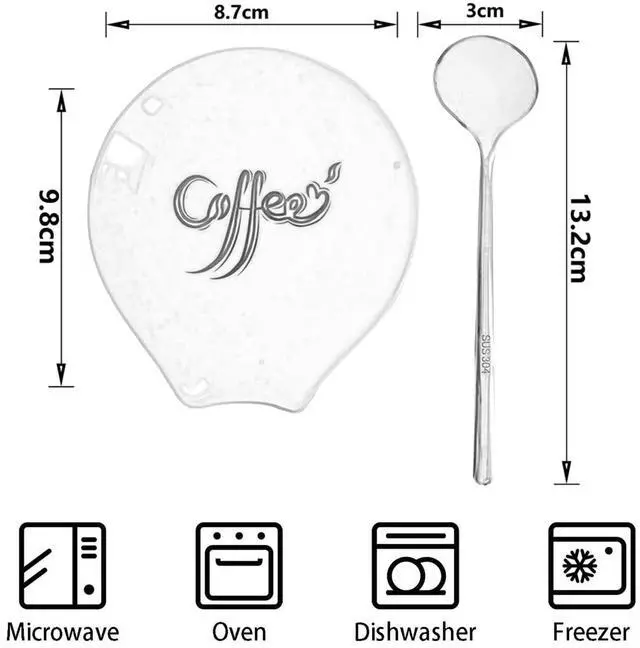 Alt view image 4 of 7 - Coffee Spoon Rest, Small Ceramic Coffee Spoon Holder, Porcelain Spoon Holder, Ceramic Spoon Rest for Tablespoon,Teaspoon,Bar Spoon,Coffee Bar Accessories (Spoon Rest+Sliver Spoon)