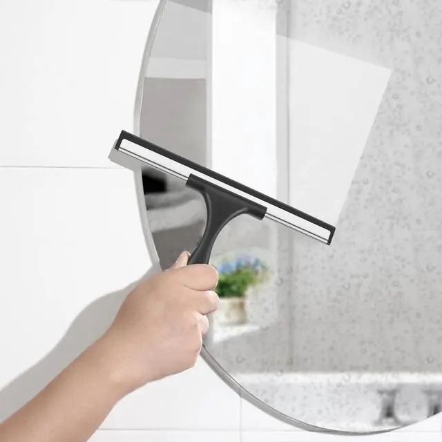 Alt view image 5 of 7 - Squeegee for Shower Glass Door, 10 Inches, Black Grey