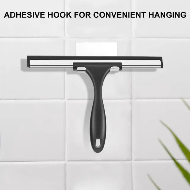 Alt view image 6 of 7 - Squeegee for Shower Glass Door, 10 Inches, Black Grey