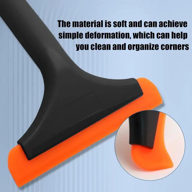 Alt view image 4 of 7 - 1Pc 6 Inch Black Car Window Squeegee Silicone