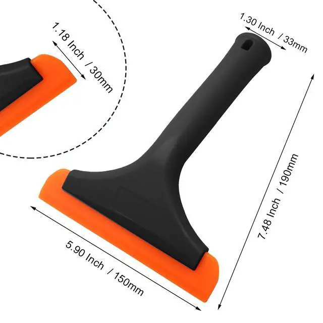 Alt view image 5 of 7 - 1Pc 6 Inch Black Car Window Squeegee Silicone