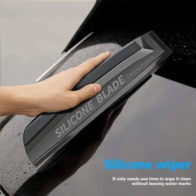 Alt view image 5 of 6 - 11.8 Inch Soft Silicone One-Piece Car Window Squeegee