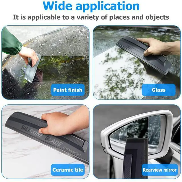 Alt view image 6 of 6 - 11.8 Inch Soft Silicone One-Piece Car Window Squeegee