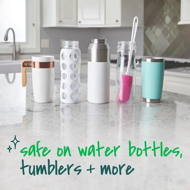 Alt view image 7 of 7 - Water Bottle Scrubber, Safe On Glass, Plastic and Stainless Steel