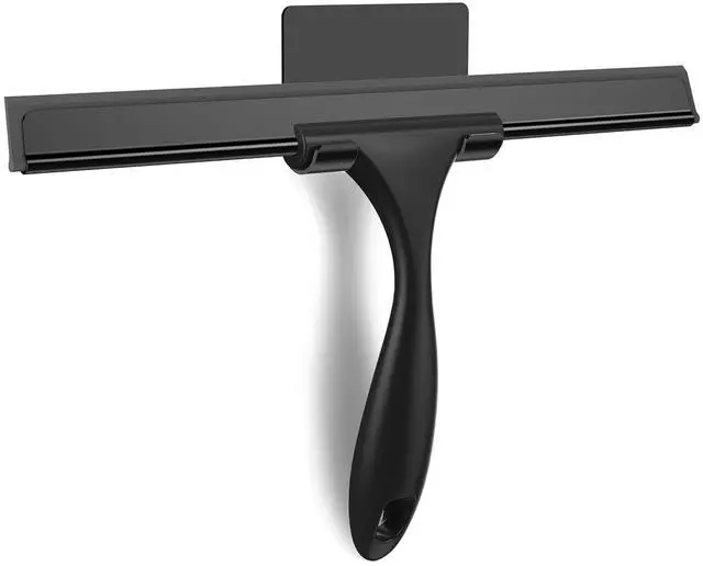 Main image of Shower Squeegee for Glass Doors, 12 Inch, Black