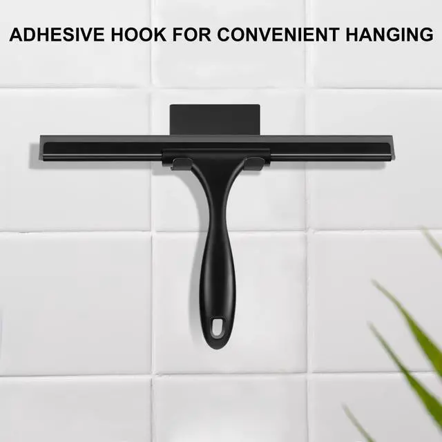 Alt view image 6 of 7 - Shower Squeegee for Glass Doors, 12 Inch, Black