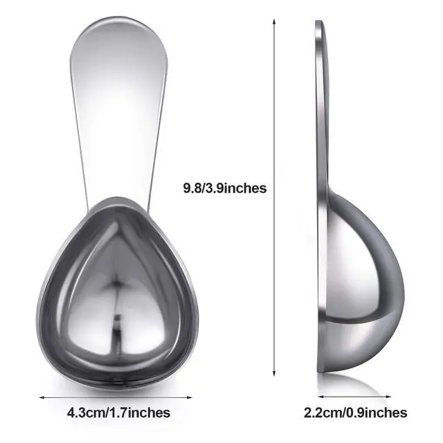 Alt view image 2 of 6 - 3 Pieces Coffee Scoop Tablespoon Measuring Spoons Stainless Steel Coffee Scoops Short Handle Tablespoon for Tea Sugar Kitchen Gifts(15 ml,Silver)
