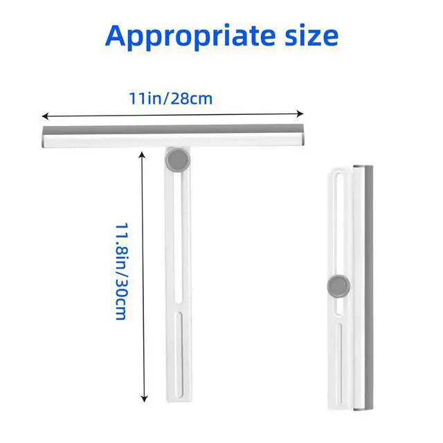 Alt view image 4 of 5 - Small Squeegee,Shower Squeegee for Glass Doors,Bathroom Squeegee for Shower Glass,Window Cleaning
