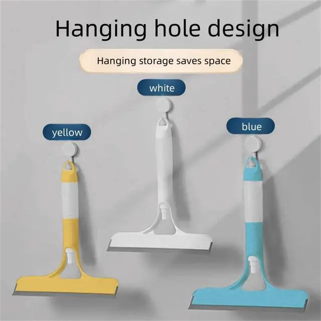 Alt view image 7 of 7 - Shower Squeegee for Glass Doors All-Purpose Window Squeegee for Tile Shower Walls Mirror Bathroom Car Window Cleaning (Blue)