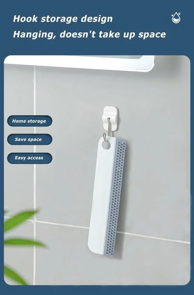 Alt view image 4 of 7 - All-Purpose Mini Soft Rubber Window Squeegee Window Scrubber Scraper Glass Cleaning Squeegee Tool for Glass,Shower Door,Mirrors,Bathroom,Kitchen Countertops,Car Windshield (1)