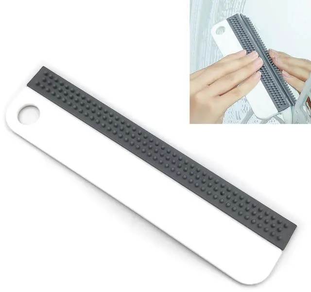 Main image of All-Purpose Mini Soft Rubber Window Squeegee Window Scrubber Scraper Glass Cleaning Squeegee Tool for Glass,Shower Door,Mirrors,Bathroom,Kitchen Countertops,Car Windshield (1)