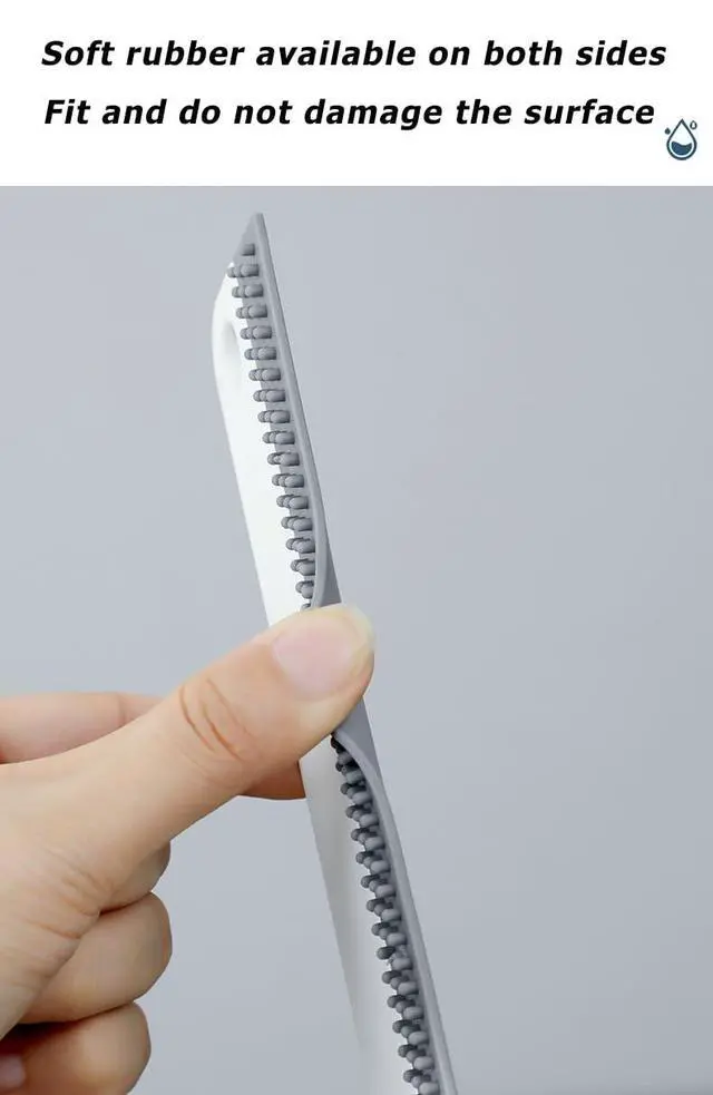 Alt view image 3 of 7 - All-Purpose Mini Soft Rubber Window Squeegee Window Scrubber Scraper Glass Cleaning Squeegee Tool for Glass,Shower Door,Mirrors,Bathroom,Kitchen Countertops,Car Windshield (1)