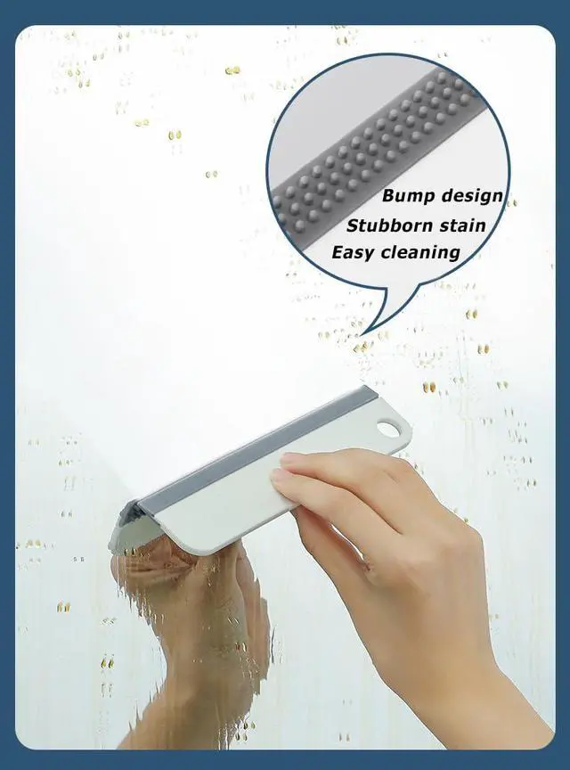 Alt view image 6 of 7 - All-Purpose Mini Soft Rubber Window Squeegee Window Scrubber Scraper Glass Cleaning Squeegee Tool for Glass,Shower Door,Mirrors,Bathroom,Kitchen Countertops,Car Windshield (1)