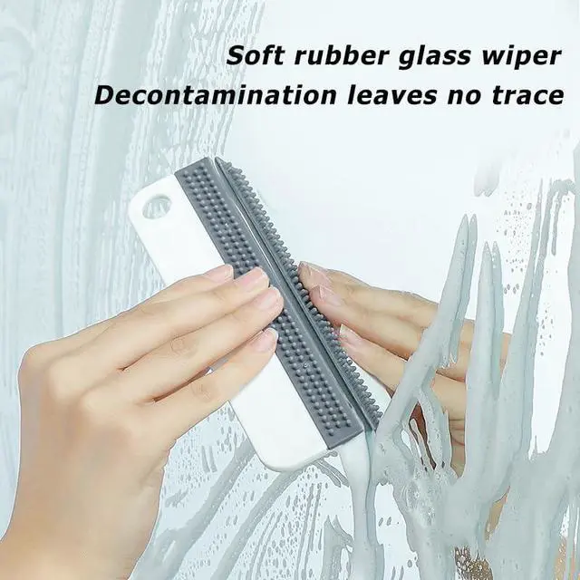 Alt view image 7 of 7 - All-Purpose Mini Soft Rubber Window Squeegee Window Scrubber Scraper Glass Cleaning Squeegee Tool for Glass,Shower Door,Mirrors,Bathroom,Kitchen Countertops,Car Windshield (1)