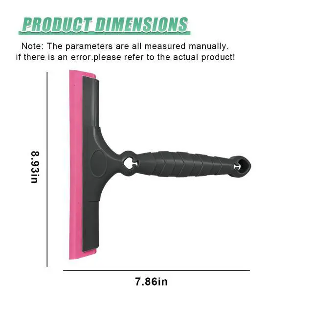 Alt view image 2 of 6 - 2PCS Small Silicone Window Squeegee, 8 Inch Car Windshield Water Blade Squeegee with Non-Slip Handle, Multifunctional Auto Cleaning Scraper for Windows, Mirrors, Glasses, Bathroom (Black)