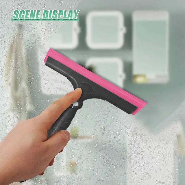 Alt view image 4 of 6 - 2PCS Small Silicone Window Squeegee, 8 Inch Car Windshield Water Blade Squeegee with Non-Slip Handle, Multifunctional Auto Cleaning Scraper for Windows, Mirrors, Glasses, Bathroom (Black)