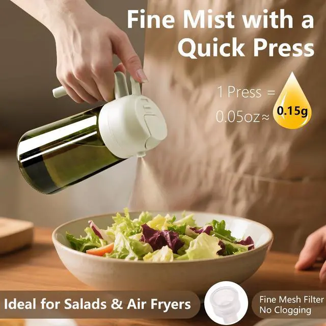 Alt view image 3 of 7 - Olive Oil Dispenser and Oil Sprayer 16oz/470ml