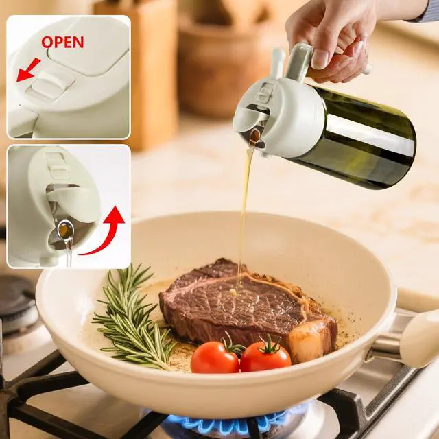 Alt view image 4 of 7 - Olive Oil Dispenser and Oil Sprayer 16oz/470ml