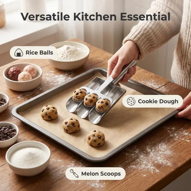 Alt view image 4 of 6 - Meatball Scoop Ball Maker, Meat Baller Spoon with Cutting Spade