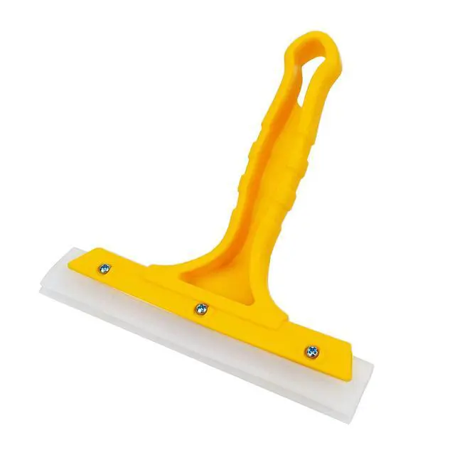 Alt view image 3 of 6 - Silicone Blade Small Squeegee, Shower Glass Squeegee, Window Tint, for Window, Bathroom Mirrors, Shower Door and Car Windshield, 5.5x5.5inch, Yellow