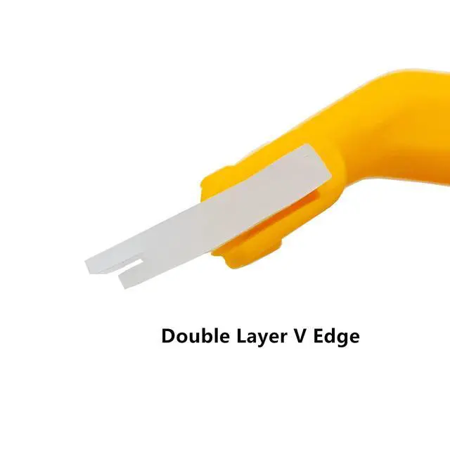 Alt view image 4 of 6 - Silicone Blade Small Squeegee, Shower Glass Squeegee, Window Tint, for Window, Bathroom Mirrors, Shower Door and Car Windshield, 5.5x5.5inch, Yellow
