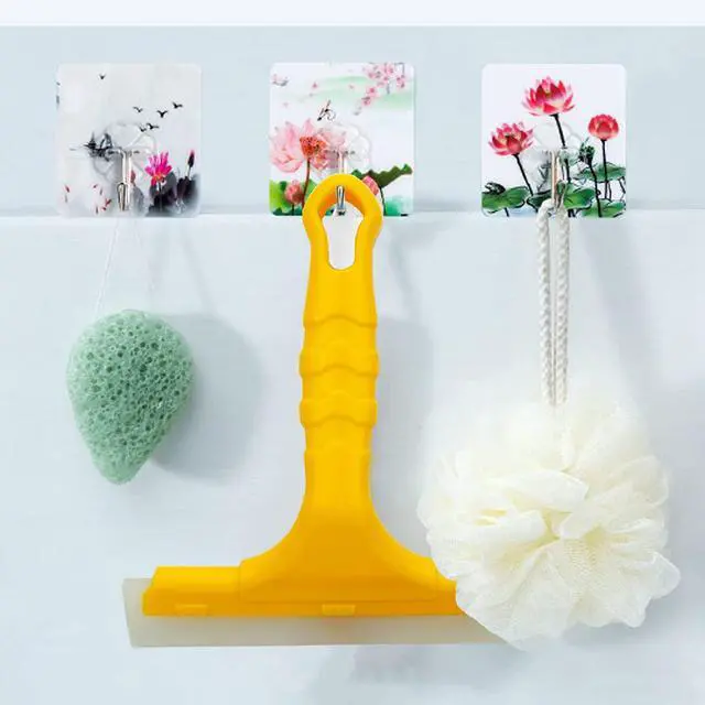Alt view image 5 of 6 - Silicone Blade Small Squeegee, Shower Glass Squeegee, Window Tint, for Window, Bathroom Mirrors, Shower Door and Car Windshield, 5.5x5.5inch, Yellow