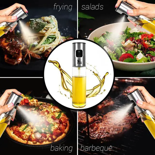 Alt view image 3 of 7 - Oil Sprayer for Cooking - Olive Oil Dispenser Bottle - Olive Oil Mister Spray Bottle for Cooking - Air Fryer BBQ Grilling Salad Baking - Kitchen Gadgets