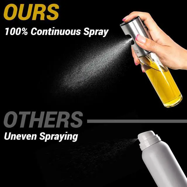 Alt view image 5 of 7 - Oil Sprayer for Cooking - Olive Oil Dispenser Bottle - Olive Oil Mister Spray Bottle for Cooking - Air Fryer BBQ Grilling Salad Baking - Kitchen Gadgets
